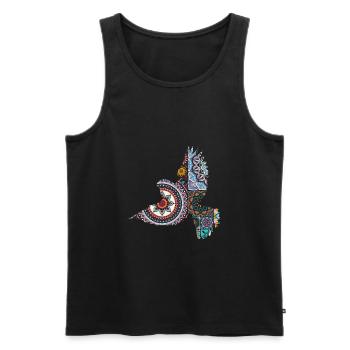 Dekorativer Vogel - Männer Premium Bio Tank Top - Schwarz - Vorne - Michal (187cm)