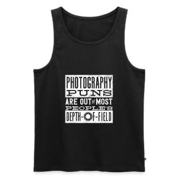 Photographer Photography Camera Pun - Männer Premium Bio Tank Top - Schwarz - Vorne - AI Model Male 178 light (178cm)