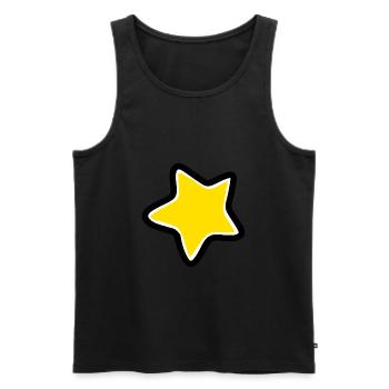 Stern / Kinderstern - Männer Premium Bio Tank Top - Schwarz - Vorne - AI Model Male 178 light (178cm)