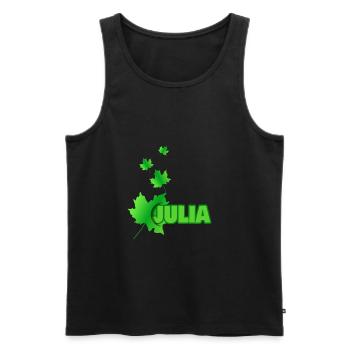 Julia - Männer Premium Bio Tank Top - Schwarz - Vorne - Michal (187cm)