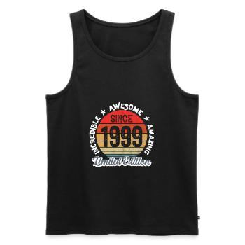 amazing since 1999 - anniversaire - Débardeur bio Premium Homme - noir - Devant - Michal (187cm)