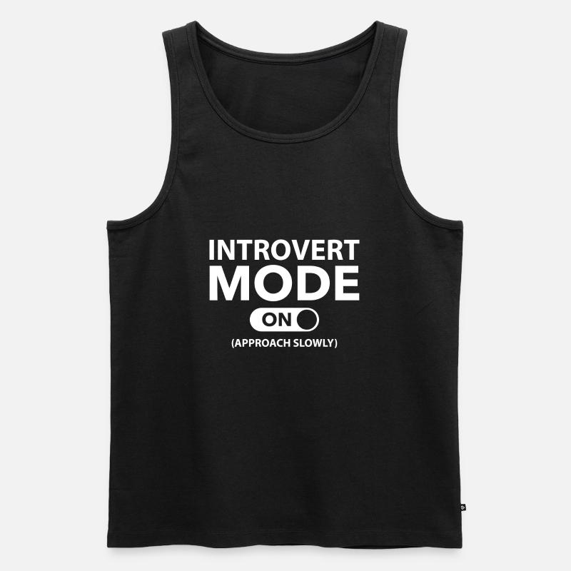 Mode introverti activé - Débardeur bio Premium Homme - noir