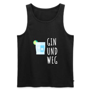 Gin und Weg - Männer Premium Bio Tank Top - Schwarz - Vorne - Michal (187cm)