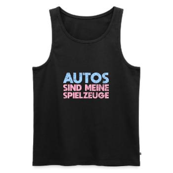 Autos Sind Meine Spielzeuge - Männer Premium Bio Tank Top - Schwarz - Vorne - Michal (187cm)