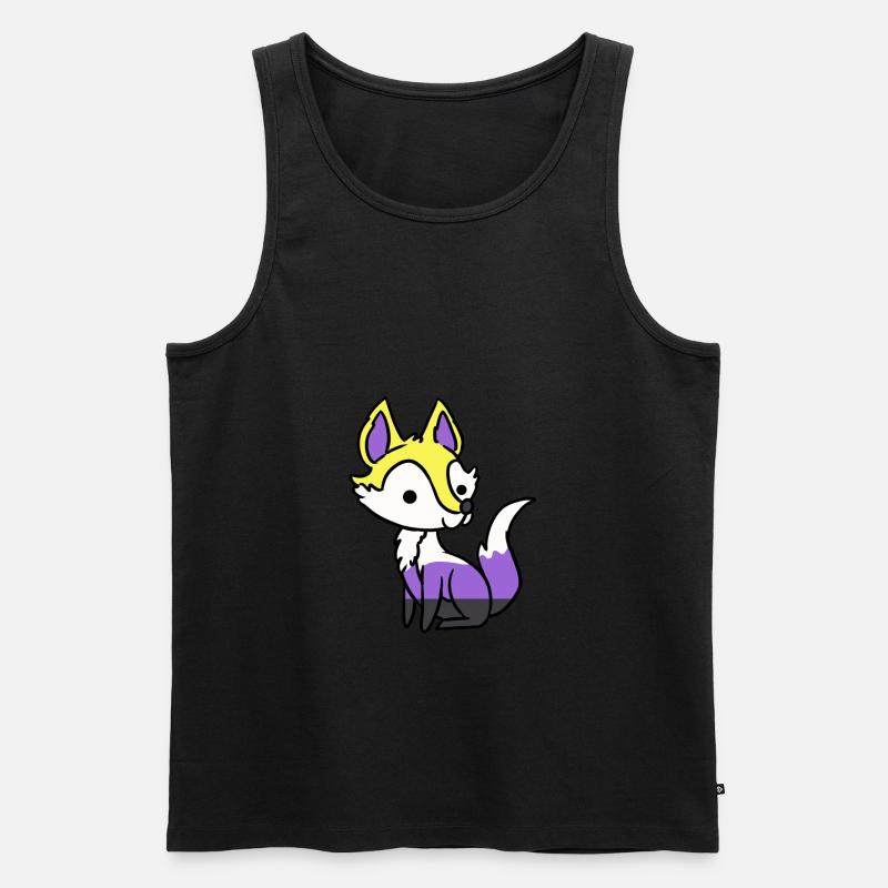 Nonbinary Fox Nonbinary Pride - Men's Premium Organic Tank Top - black