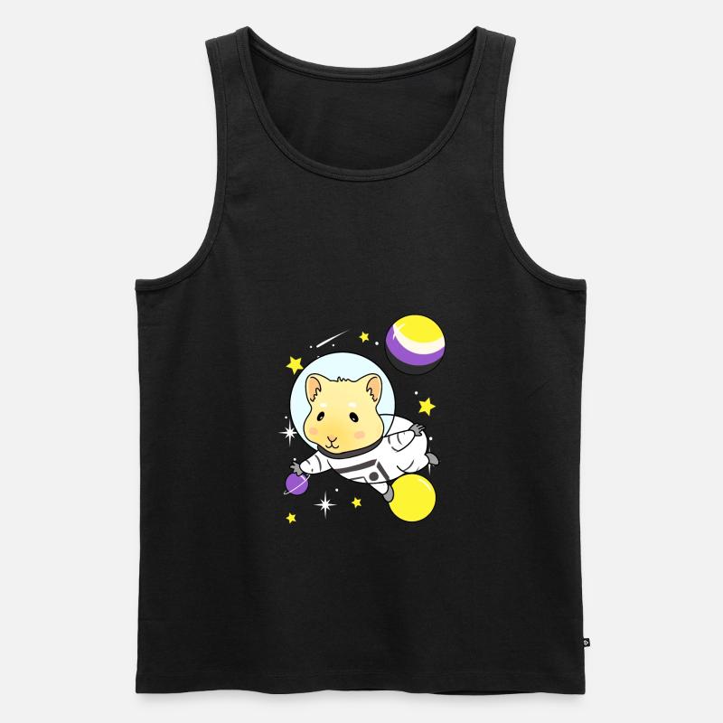 Nichtbinäres Meerschweinchen Nonbinary Pride - Männer Premium Bio Tank Top - Schwarz
