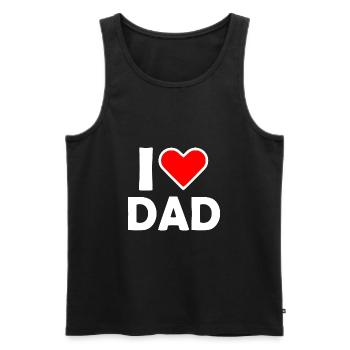 I love dad - Men's Premium Organic Tank Top - black - Front - Michal (187cm)