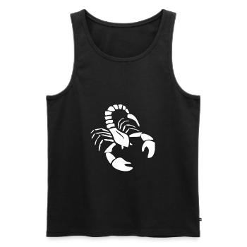 Skorpion - Männer Premium Bio Tank Top - Schwarz - Vorne - AI Model Male 178 light (178cm)