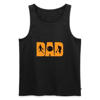 Basketball DAD - Men's Premium Organic Tank Top - black - Front - Michal (187cm)