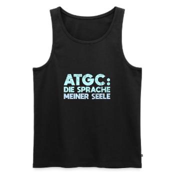 ATGC: Die Sprache Meiner Seele - Männer Premium Bio Tank Top - Schwarz - Vorne - AI Model Male 178 light (178cm)