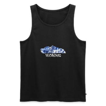 hochkönig,berg,berge,schweiz,skigebiet,ski - Männer Premium Bio Tank Top - Schwarz - Vorne - Michal (187cm)