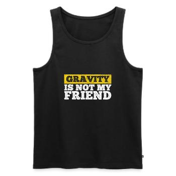 Gravity Injury Broken Bone Fail Post Surgery Gag - Männer Premium Bio Tank Top - Schwarz - Vorne - AI Model Male 178 light (178cm)