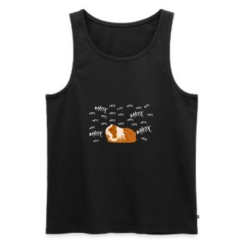 Wheek Wheek Wheek Meerschweinchen Süß Haustier - Männer Premium Bio Tank Top - Schwarz - Vorne - AI Model Male 178 light (178cm)