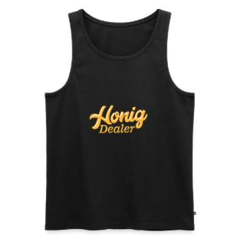 Honig Dealer - Männer Premium Bio Tank Top - Schwarz - Vorne - Michal (187cm)
