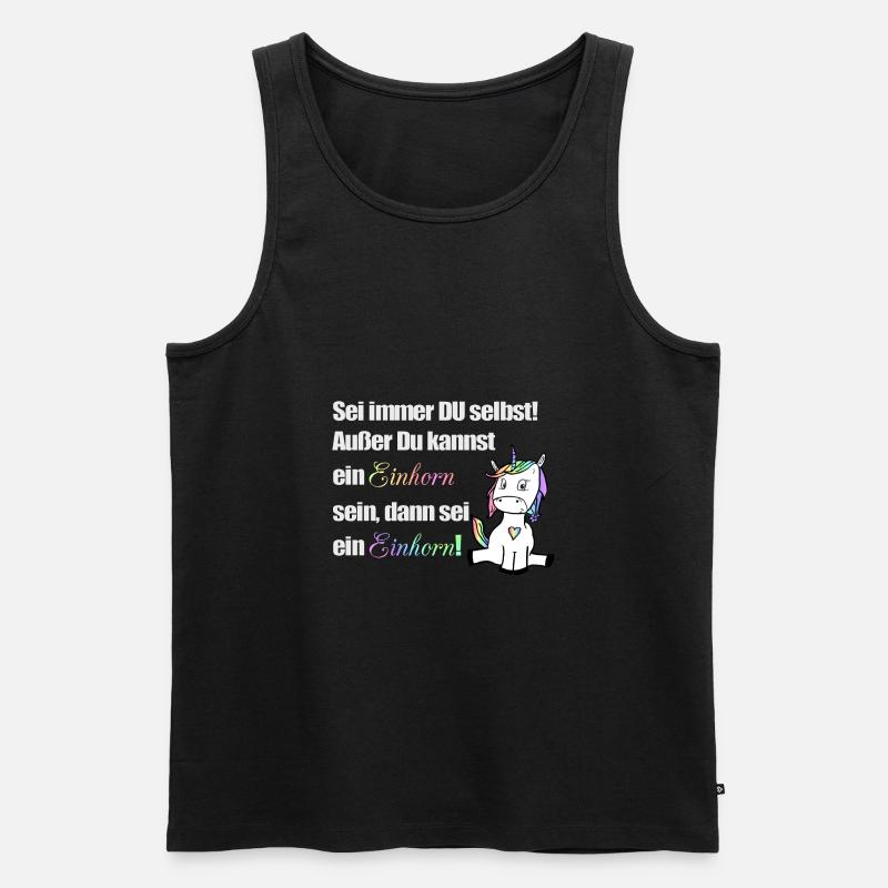 Sei immer du selbst - Männer Premium Bio Tank Top - Schwarz