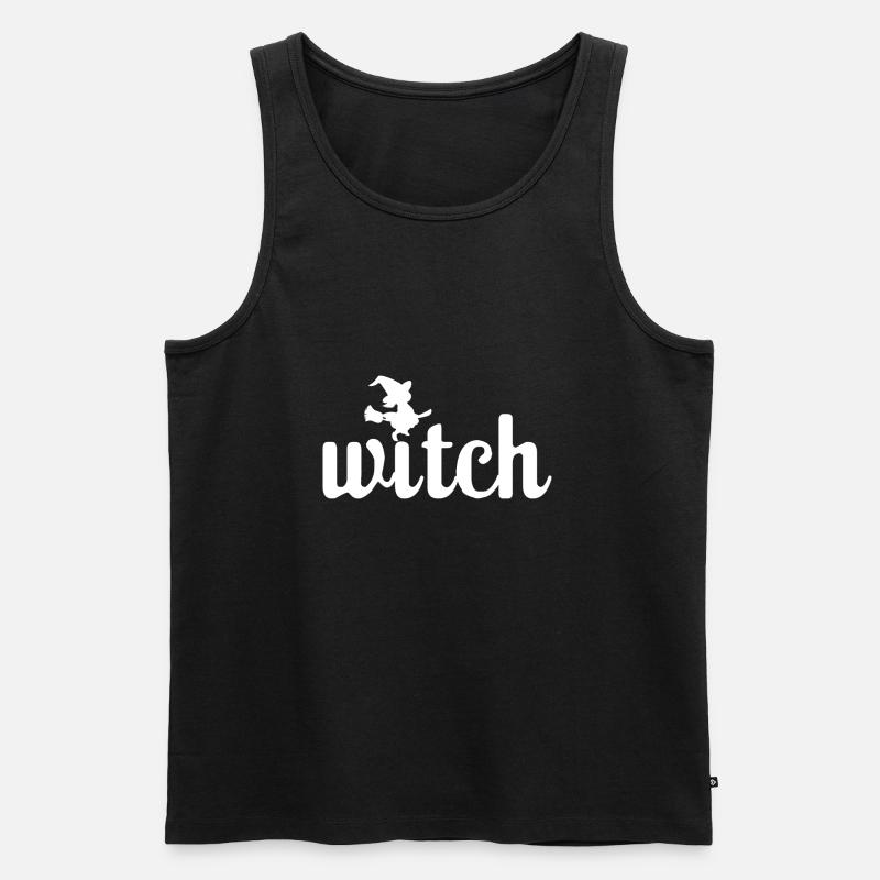 witch Bildchen - Männer Premium Bio Tank Top - Schwarz