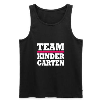 Team kindergarten - Männer Premium Bio Tank Top - Schwarz - Vorne - Michal (187cm)
