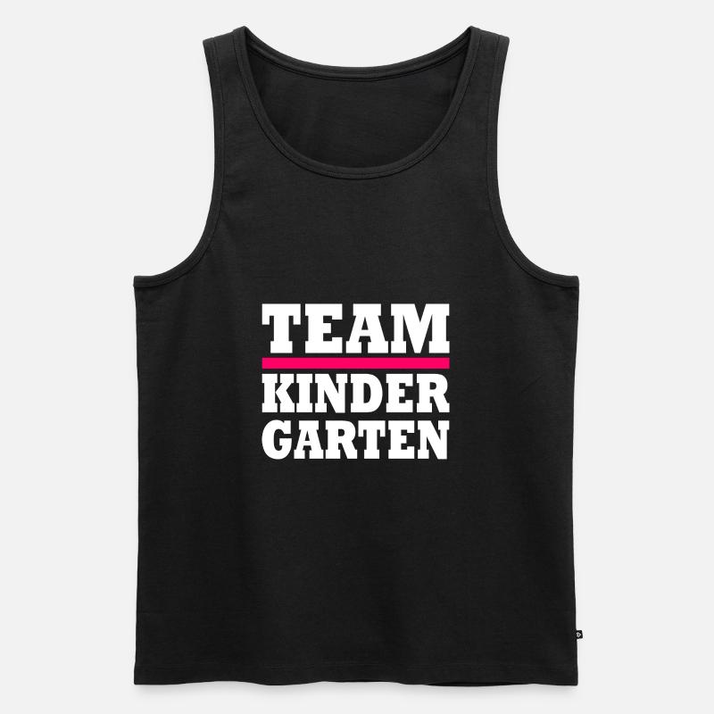 Team kindergarten - Männer Premium Bio Tank Top - Schwarz