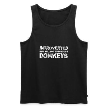 Esel Mama - Männer Premium Bio Tank Top - Schwarz - Vorne - AI Model Male 178 light (178cm)