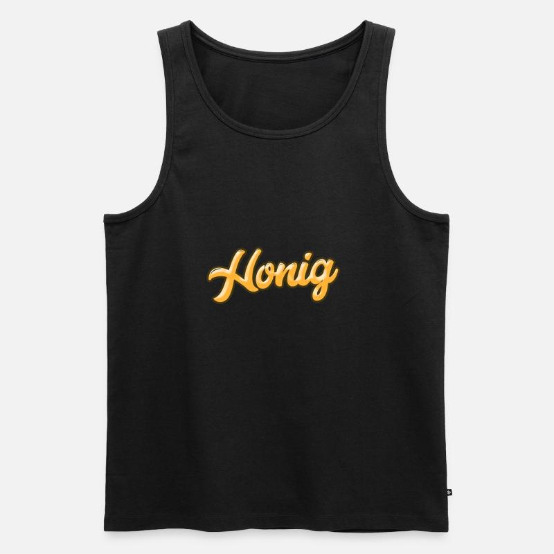 Honig - Männer Premium Bio Tank Top - Schwarz