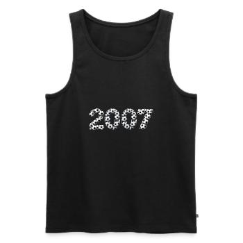 2007 Year of birth - Men's Premium Organic Tank Top - black - Front - Michal (187cm)