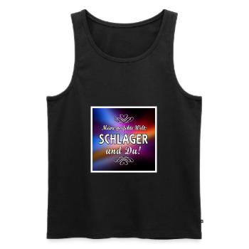 Meine perfekte Welt - Männer Premium Bio Tank Top - Schwarz - Vorne - Michal (187cm)