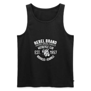 Oldtimer-Motorradfahrer - Männer Premium Bio Tank Top - Schwarz - Vorne - AI Model Male 178 light (178cm)