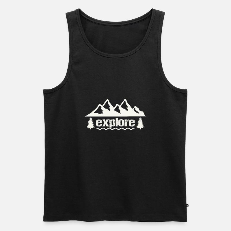 explore - Männer Premium Bio Tank Top - Schwarz