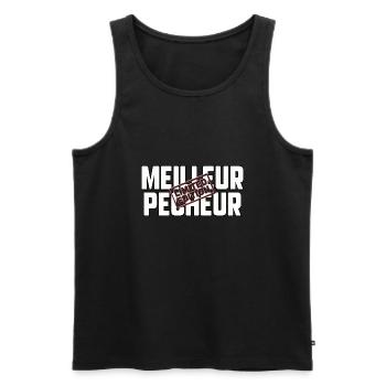 Meilleur pêcheur édition limitée - Débardeur bio Premium Homme - noir - Devant - Michal (187cm)