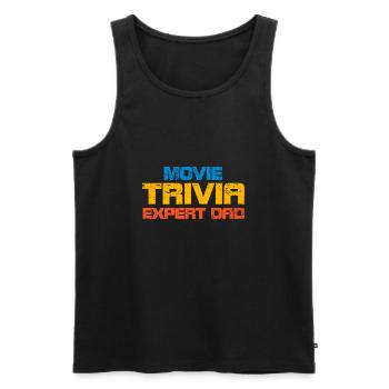 Movie Trivia Expert Dad - Men's Premium Organic Tank Top - black - Front - AI Model Male 178 light (178cm)