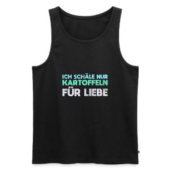 Ich Schäle Nur Kartoffeln Für Liebe - Männer Premium Bio Tank Top - Schwarz - Vorne - Michal (187cm)