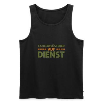 Zahlenflüsterer Auf Dienst - Männer Premium Bio Tank Top - Schwarz - Vorne - AI Model Male 178 light (178cm)