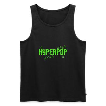 Rétro des années 90 Hyperpop Musique esthétique - Débardeur bio Premium Homme - noir - Devant - Michal (187cm)