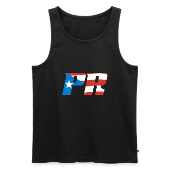 Puerto Rico Flag Country Nationality Pr Boricua - Men's Premium Organic Tank Top - black - Front - Michal (187cm)