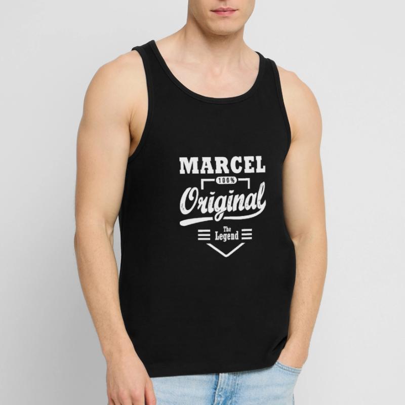 Marcel original personalized gift first name marcel Men's Premium Organic Tank Top