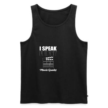 Citations fluides du film Director Gift - Débardeur bio Premium Homme - noir - Devant - AI Model Male 178 light (178cm)