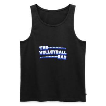 Le père de volleyball - Papa Lustig - Débardeur bio Premium Homme - noir - Devant - Michal (187cm)