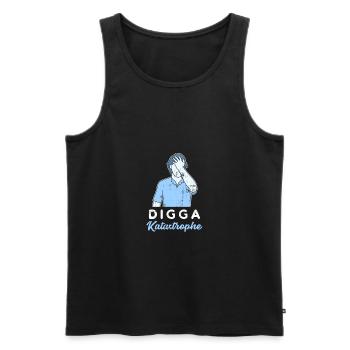 Digga Katastrophe Norden Norddeutsch Hamburg Moin - Männer Premium Bio Tank Top - Schwarz - Vorne - Michal (187cm)