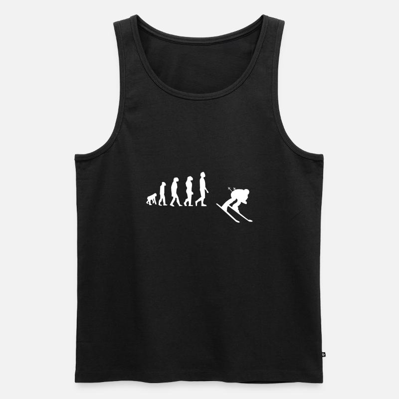 Ski evolution - Men's Premium Organic Tank Top - black