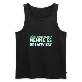 Küchenchaos? Nenne Es Kreativität - Männer Premium Bio Tank Top - Schwarz - Vorne - Michal (187cm)
