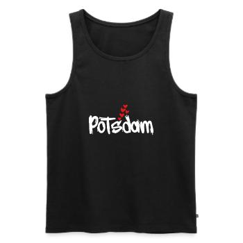 Potsdam - Männer Premium Bio Tank Top - Schwarz - Vorne - Michal (187cm)