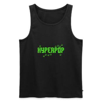Rétro des années 90 Hyperpop Musique esthétique - Débardeur bio Premium Homme - noir - Devant - Michal (187cm)