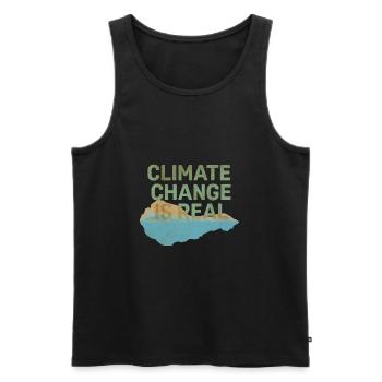 Der Klimawandel ist real - Männer Premium Bio Tank Top - Schwarz - Vorne - Michal (187cm)