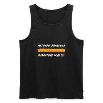 Die Nudel - Männer Premium Bio Tank Top - Schwarz - Vorne - AI Model Male 178 light (178cm)