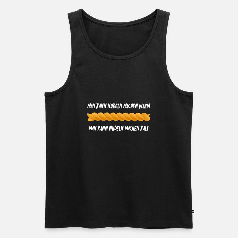 Die Nudel - Männer Premium Bio Tank Top - Schwarz