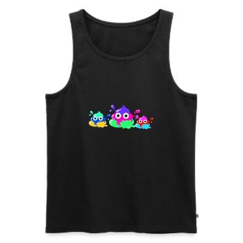 Colorful shit, shit, color, family - Men's Premium Organic Tank Top - black - Front - AI Model Male 178 light (178cm)