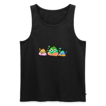 Colorful shit,shit , color, family - Men's Premium Organic Tank Top - black - Front - AI Model Male 178 light (178cm)