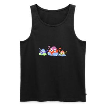 Colorful shit,shit , family,pastel - Men's Premium Organic Tank Top - black - Front - AI Model Male 178 light (178cm)