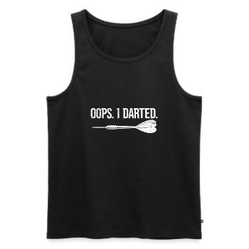 Dart Darts Vintage Dartpfeile - Männer Premium Bio Tank Top - Schwarz - Vorne - Michal (187cm)