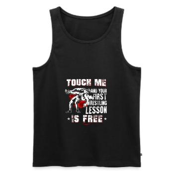 Wrestling wrestling - Men's Premium Organic Tank Top - black - Front - AI Model Male 178 light (178cm)